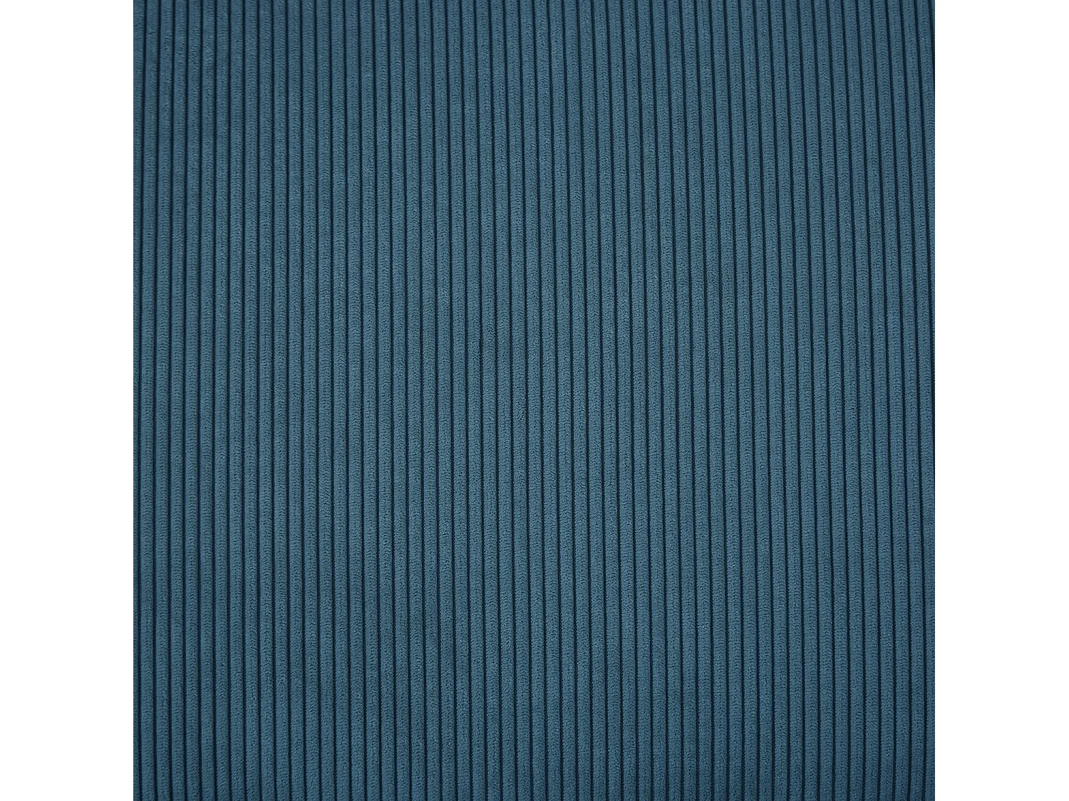 Canapé d'angle 5 places avec tetieres en velours cotele bleu PALERME