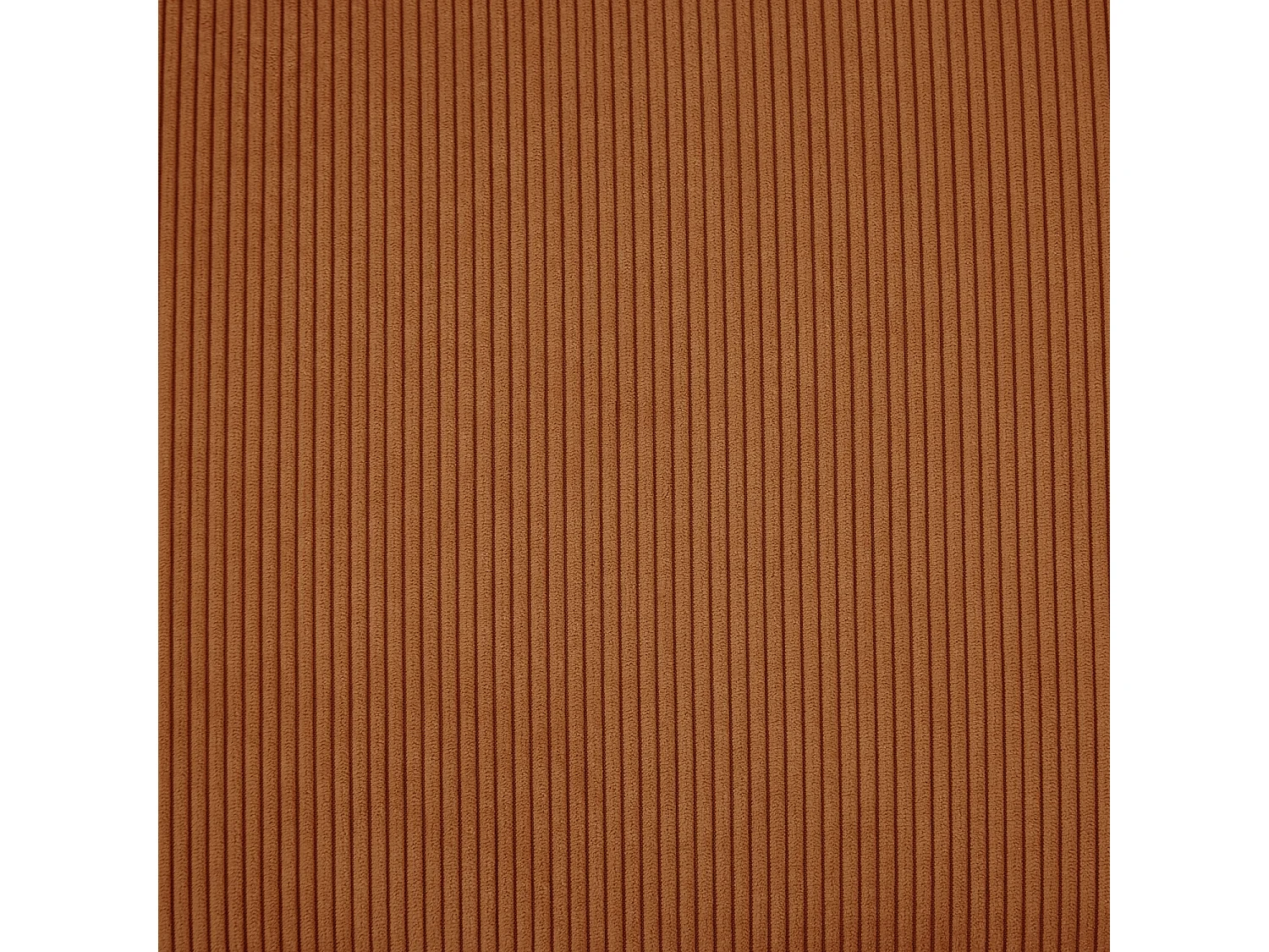 Canapé d'angle droit avec têtières relevables Palerme velours côtelé terracotta