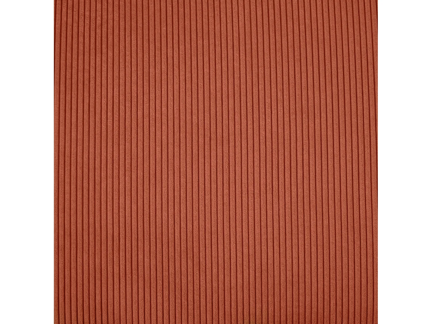 Canapé d'angle droit 5 places en velours côtelé terracotta avec têtières réglables PALERME