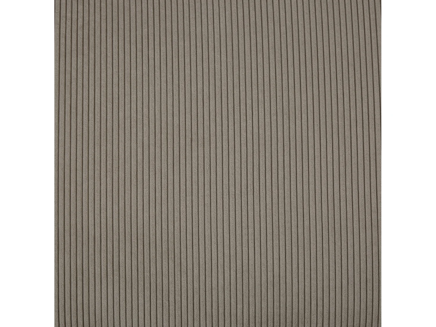 Canapé d'angle 5 places avec tetieres en velours cotele taupe PALERME