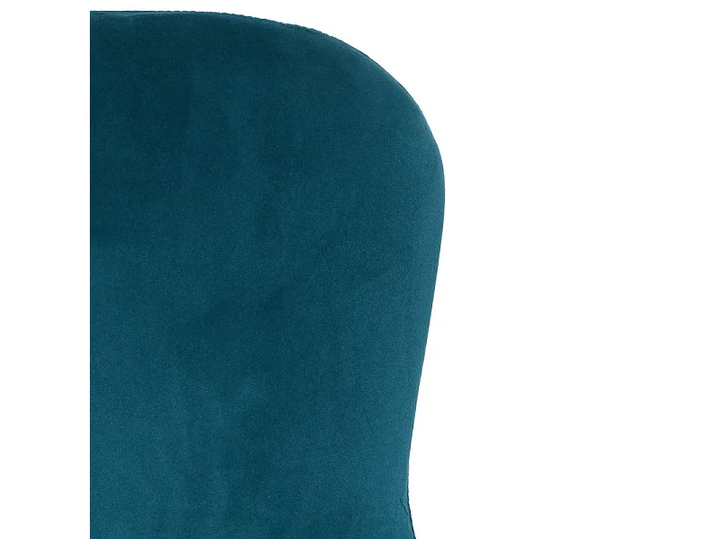 Lot 2 chaises scandinave velours bleu canard et pieds métal – LOTUS 2