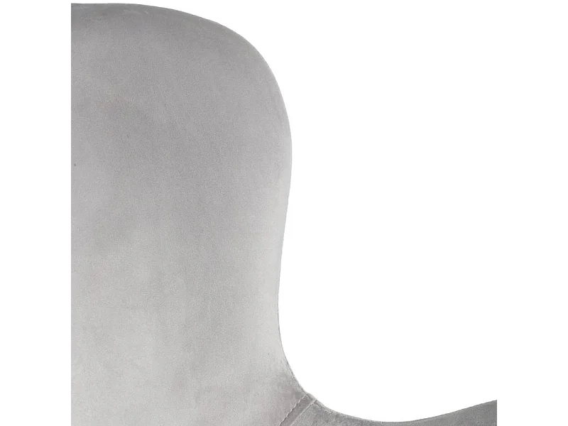 Lot 2 chaises scandinave velours gris clair pieds métal noir – LOTUS 2