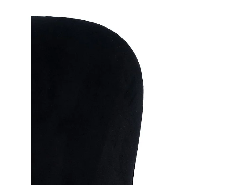 Lot 2 chaises style scandinave velours noir pieds métal noir – LOTUS 2