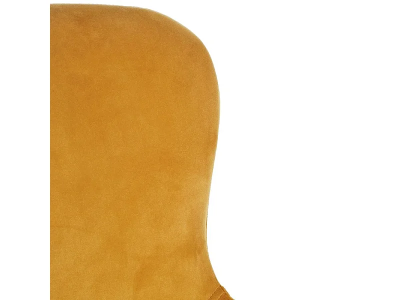 Lot 2 chaises scandinave velours jaune moutarde pieds métal – LOTUS 2