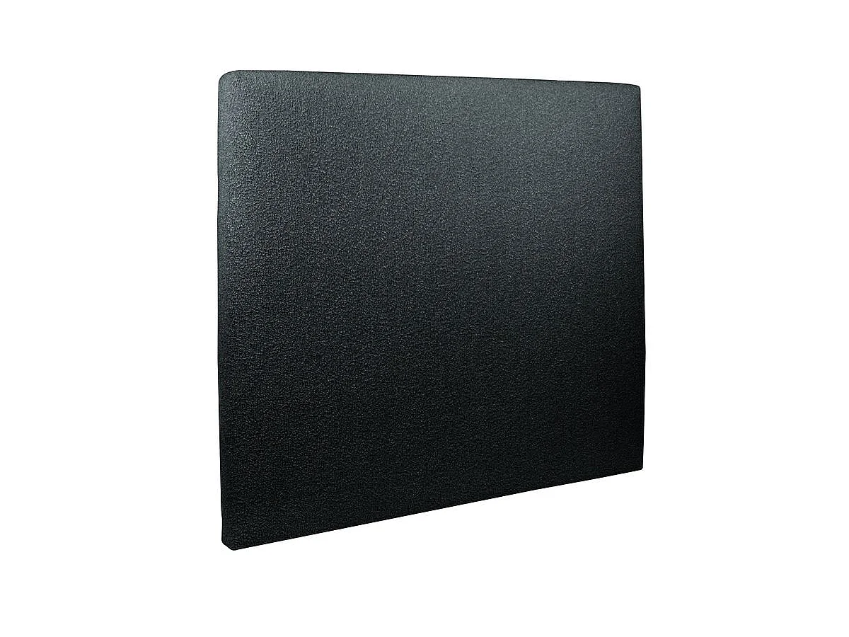 Lit 160x200cm avec tête de lit tapissier bouclette et sommier kit Noir - Hauteur totale : 29cm