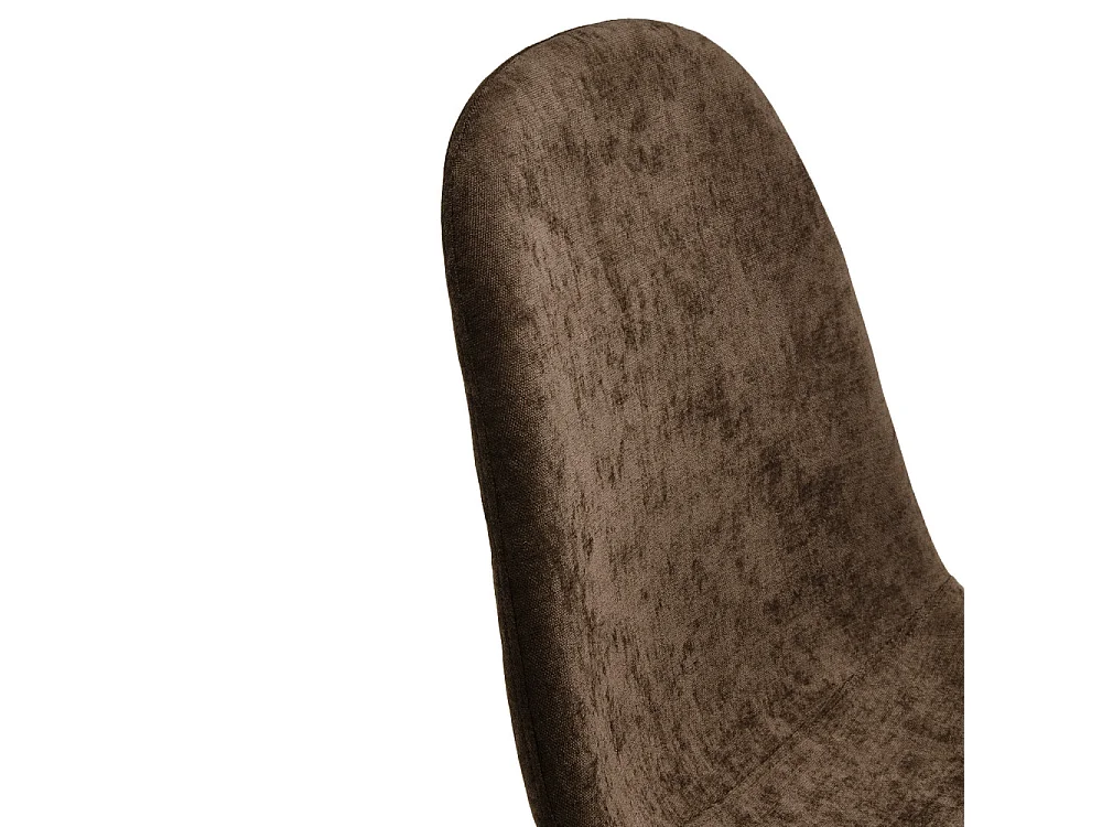 Bella - Lot de 2 chaises en tissu piètement effet bois - Marron