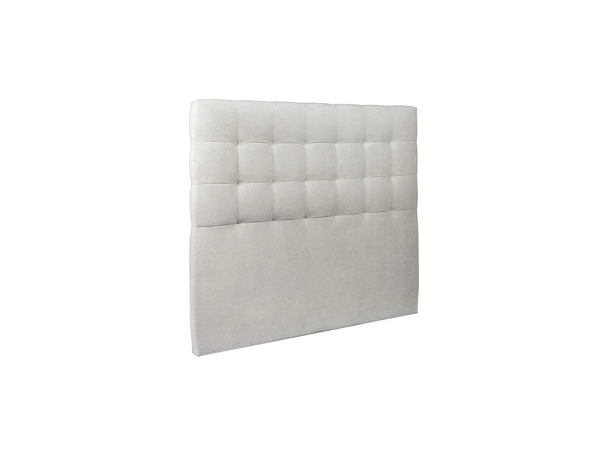 Lit 160x200cm avec tête de lit capitonnée velours et sommier kit gris clair - Hauteur totale : 29cm