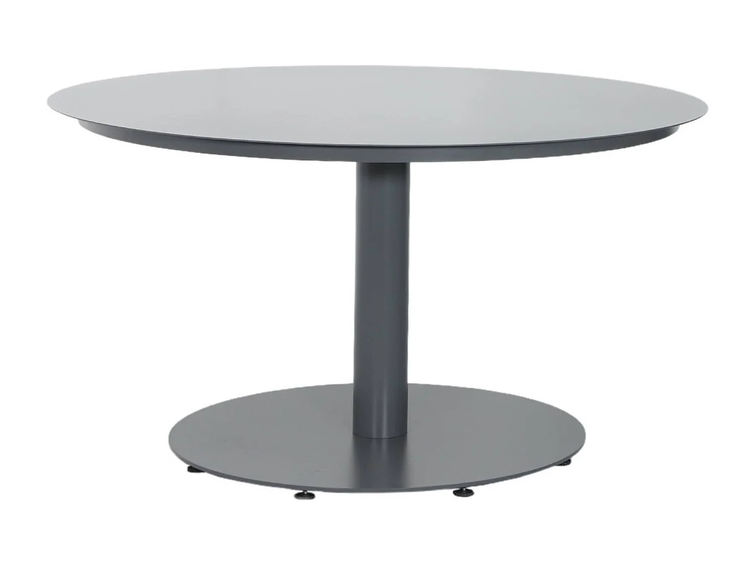 Set tavolo da giardino rotondo in alluminio con 6 sedie, antracite