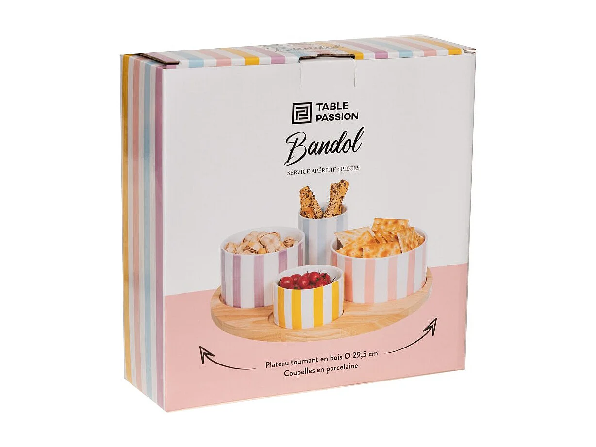 Service apéritif 4 pièces Bandol 29,5 cm