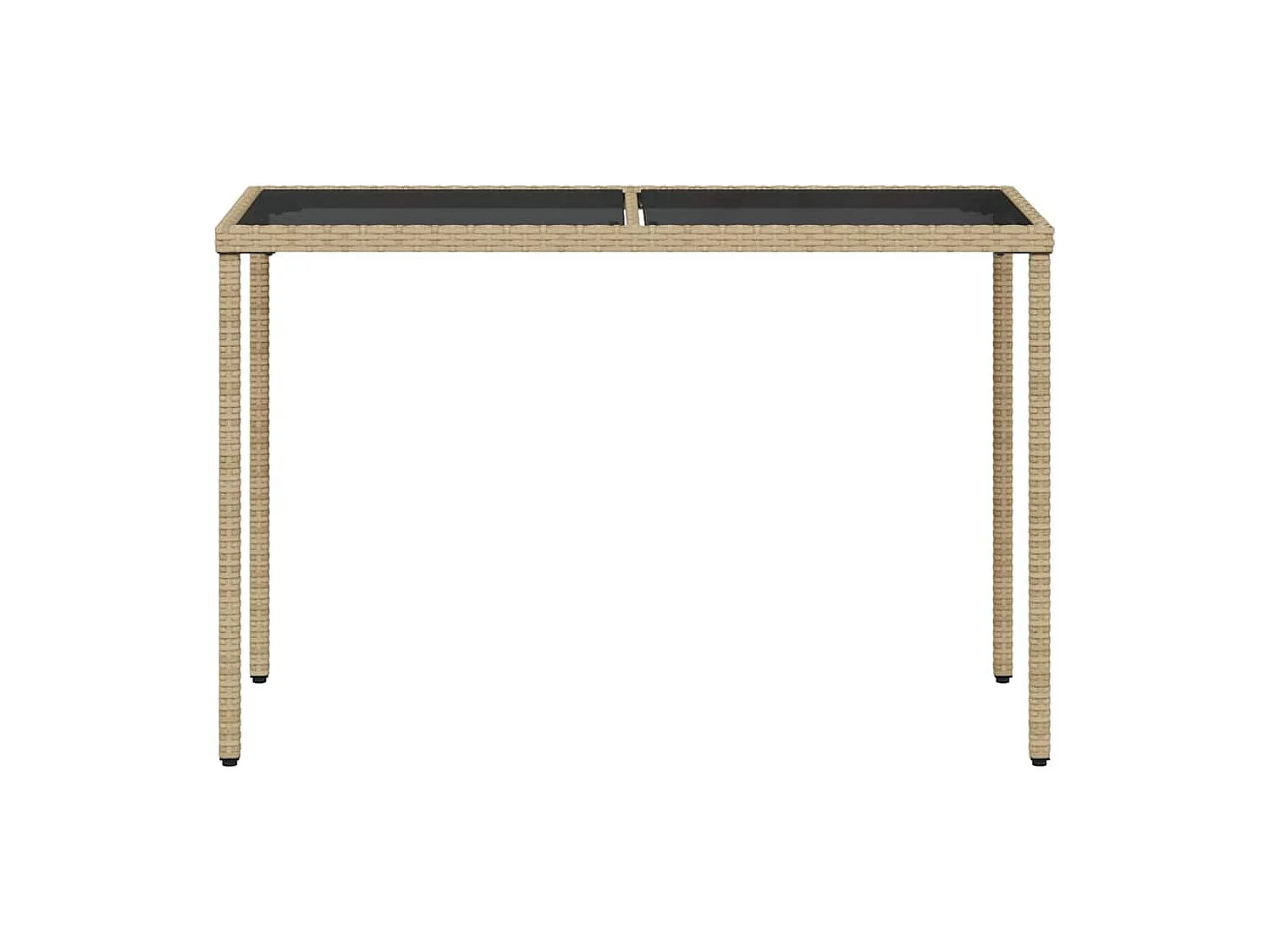 Ensemble à manger de jardin coussins 5 pièces mélange beige rotin