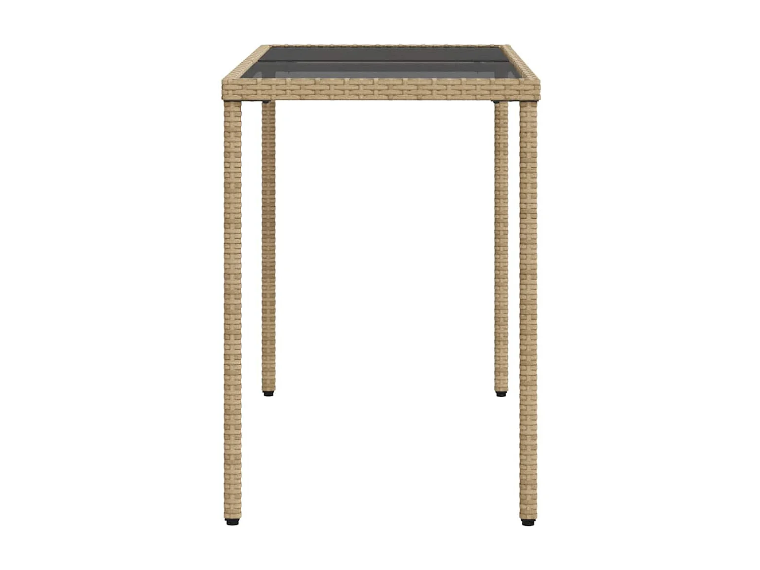 Ensemble à manger de jardin coussins 5 pièces mélange beige rotin