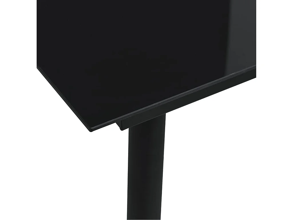 Ensemble à manger de jardin 5 pièces Noir Rotin PVC