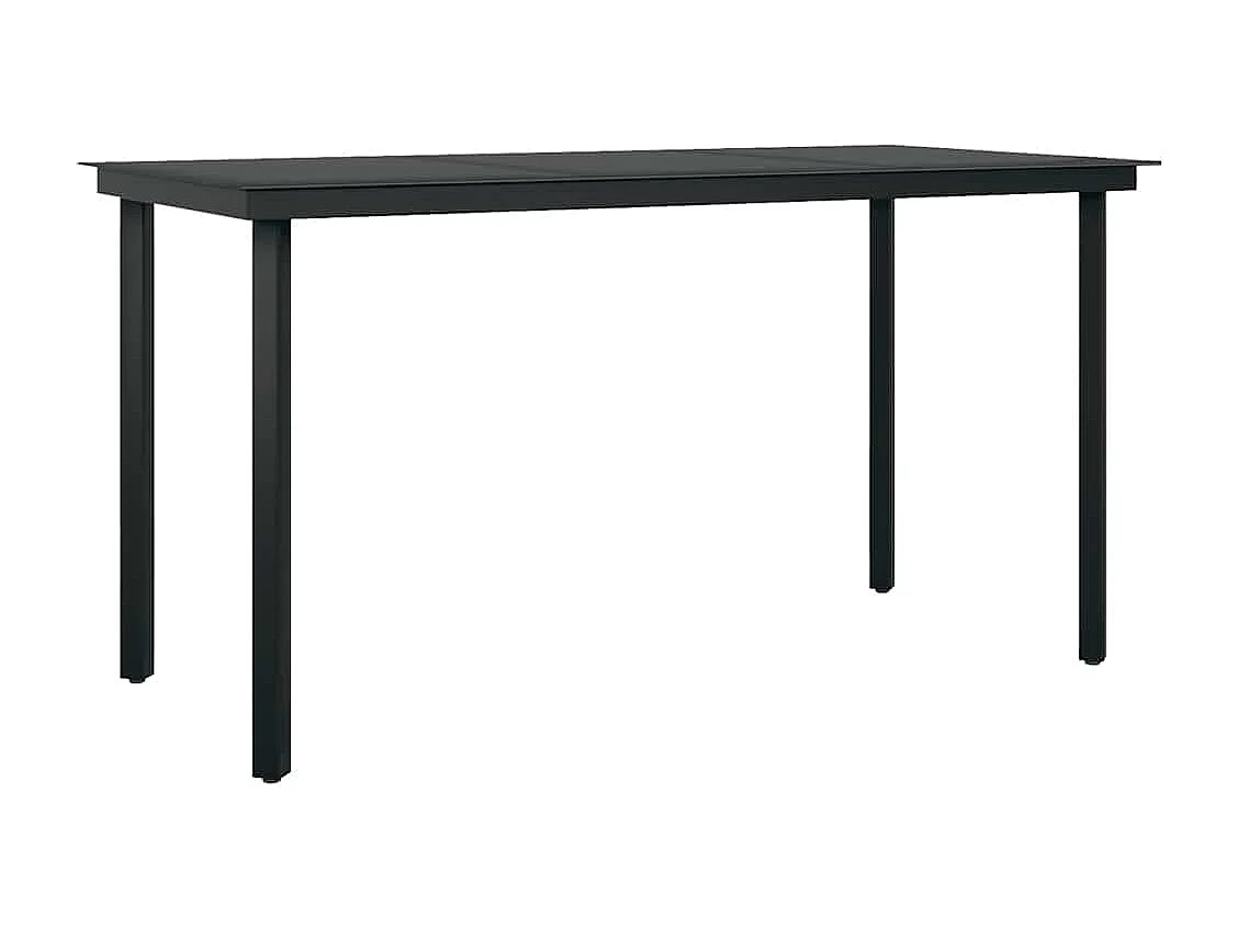 Juego de comedor jardín 5 piezas cojines ratán sintético negro