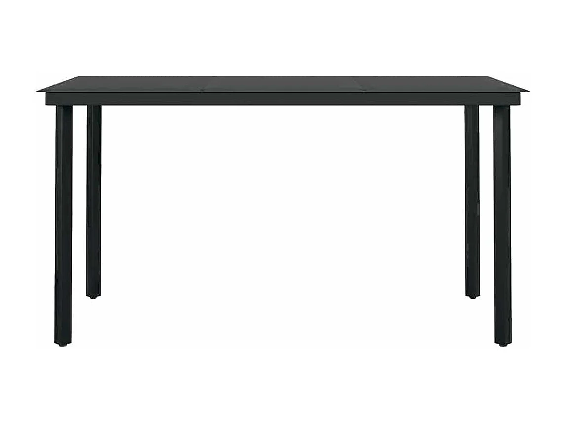 Juego de comedor jardín 5 piezas cojines ratán sintético negro