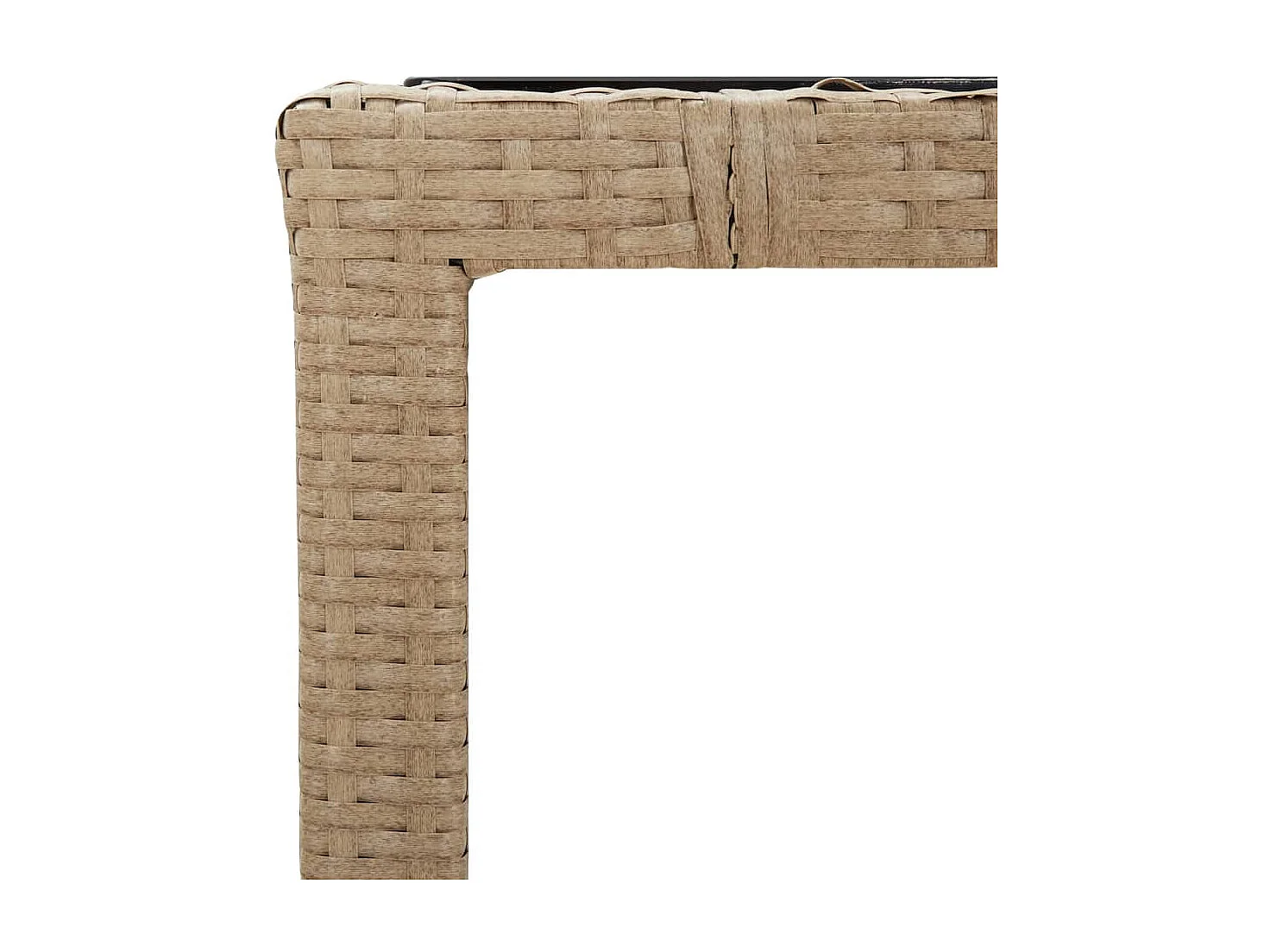 Ensemble à manger de jardin avec coussins 5 pièces Beige poly rotin