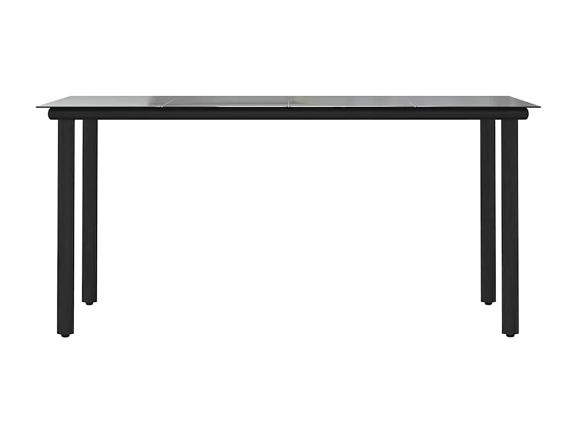 Ensemble à manger jardin coussins 5 pièces gris poly rotin verre