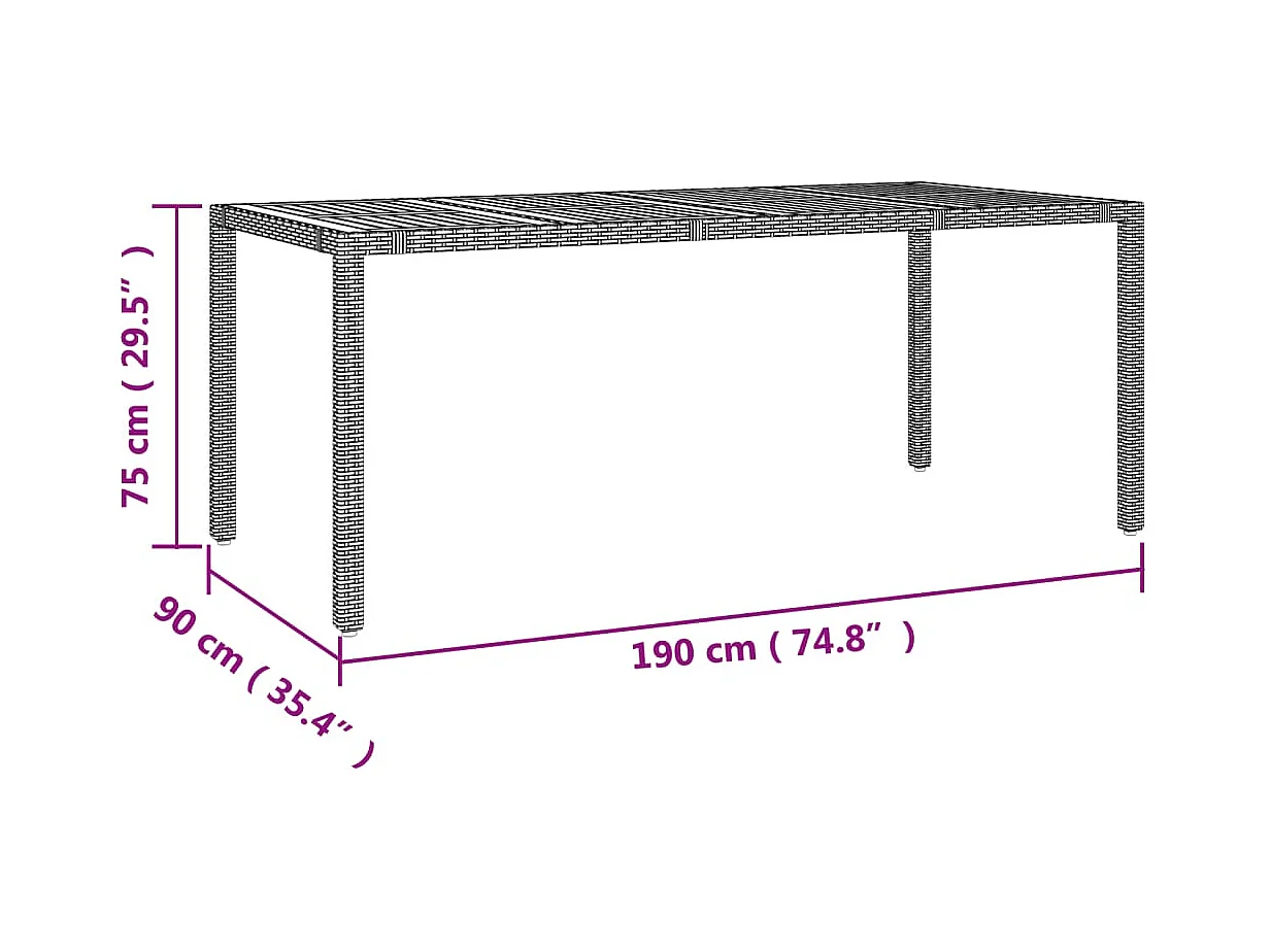 Ensemble à manger de jardin 9 pièces coussins gris résine tressée