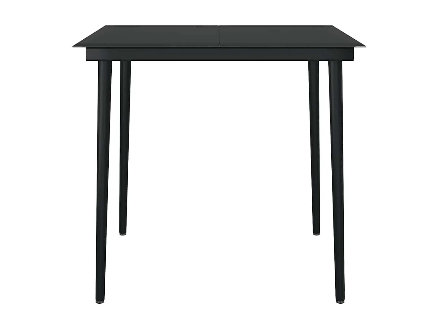 Set comedor jardín 3 piezas cojines ratán sintético vidrio negro