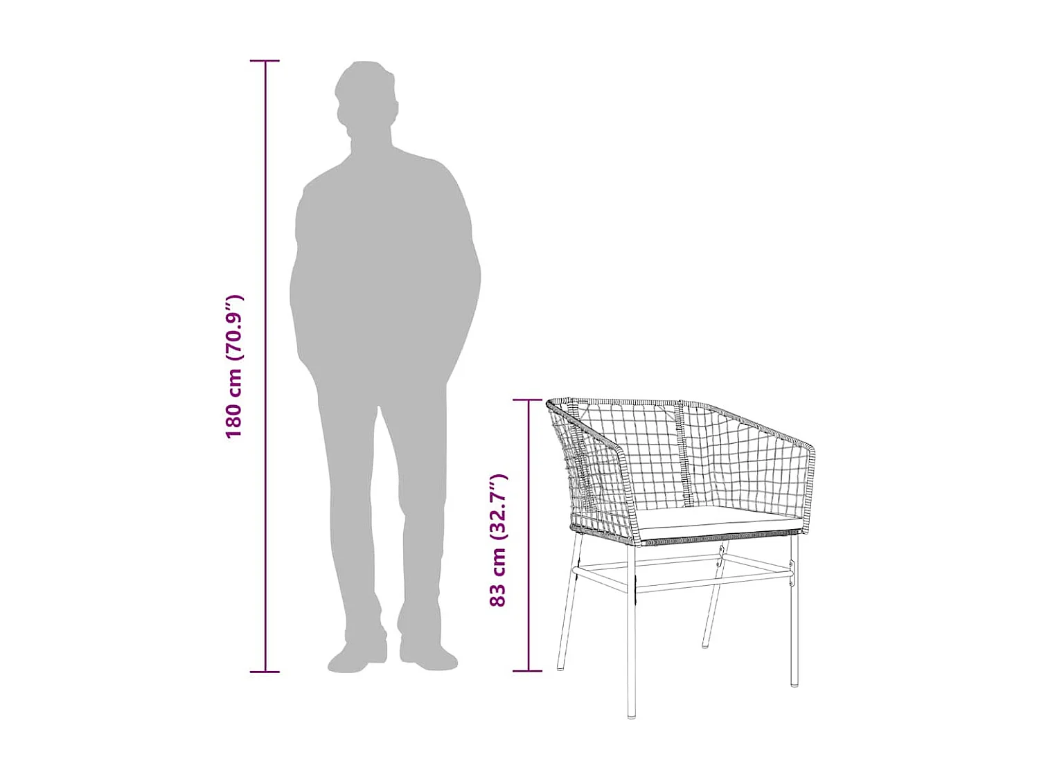 Set comedor jardín 3 piezas cojines ratán sintético vidrio negro