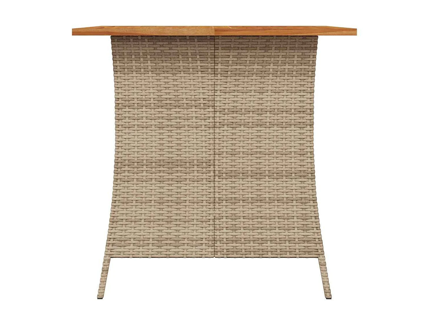 Set comedor de jardín 5 piezas con cojines ratán sintético beige