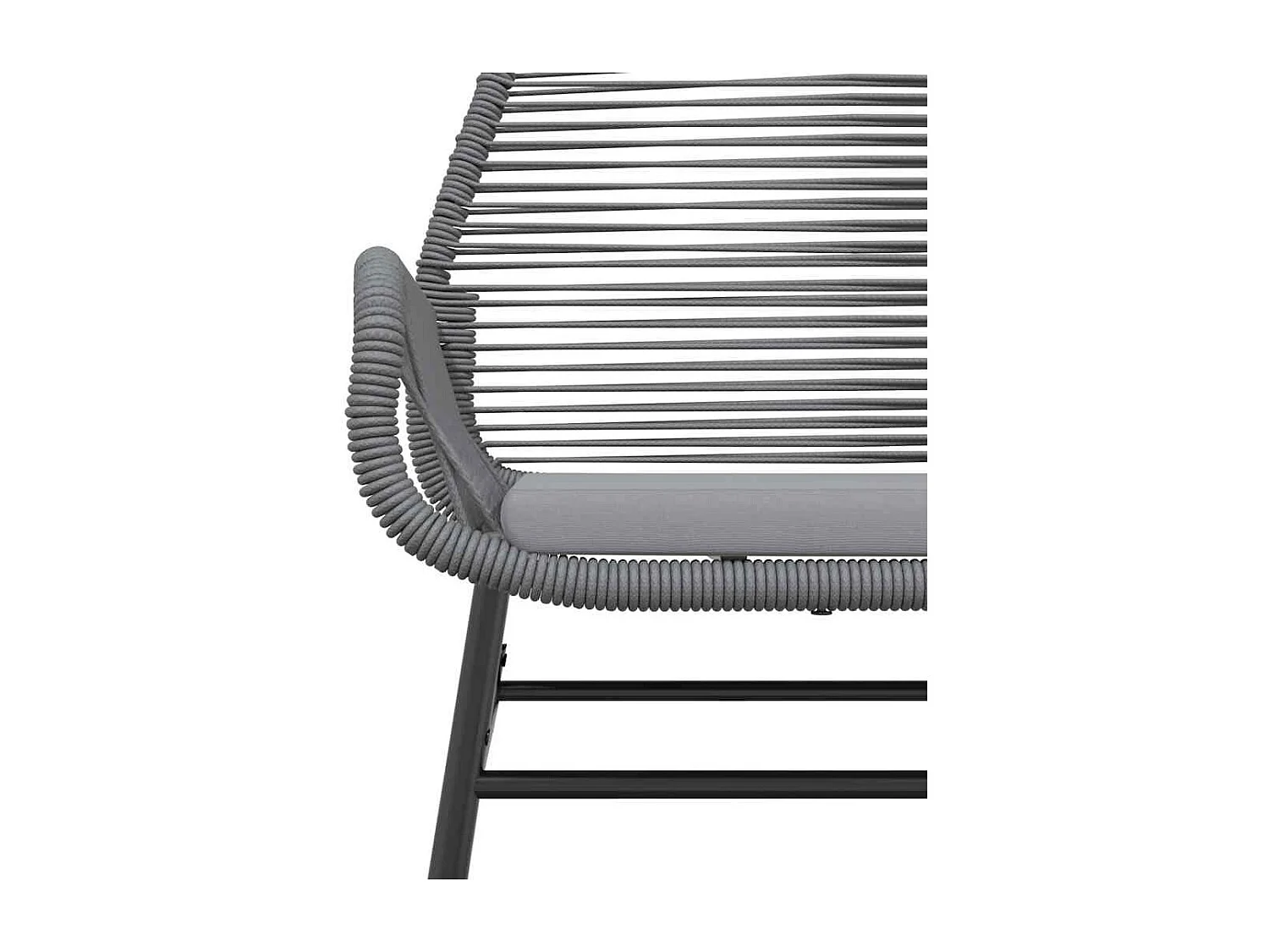 Juego comedor jardín 5 piezas cojines ratán sintético vidrio gris