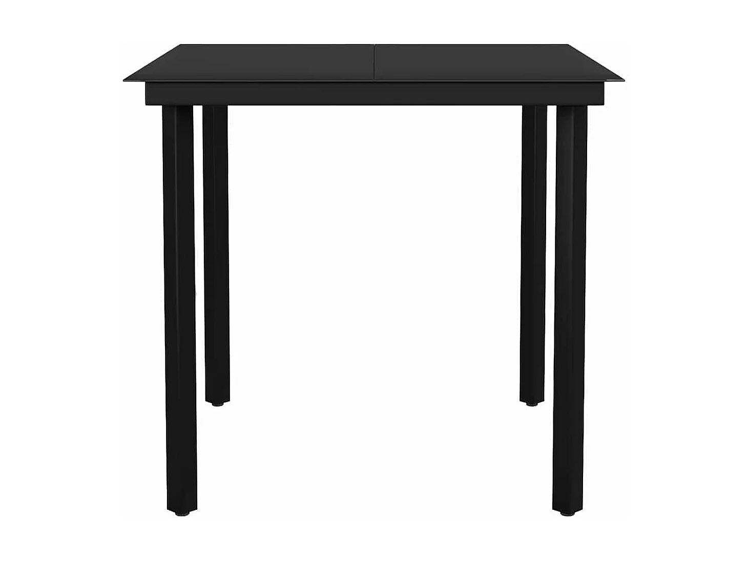 Juego de comedor jardín 3 piezas ratán sintético vidrio marrón