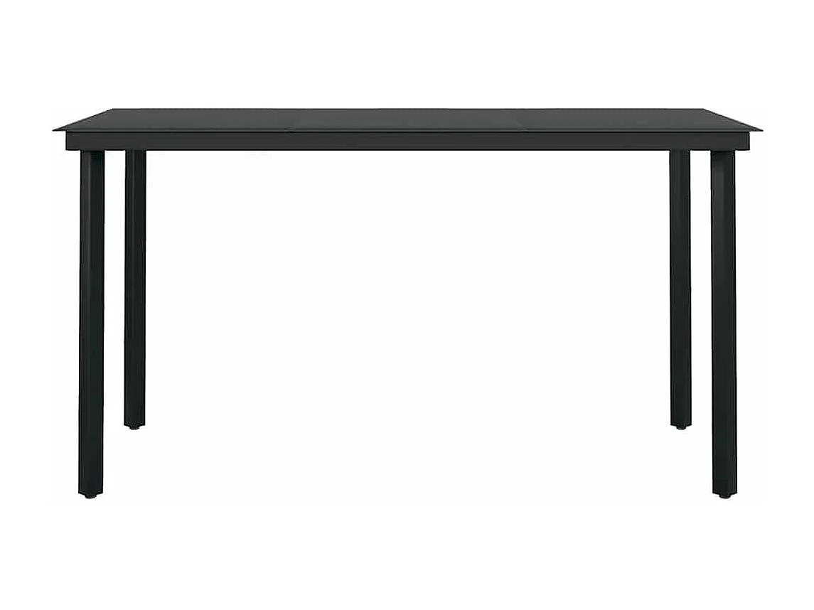 Juego de comedor jardín 5 piezas cojines ratán sintético negro