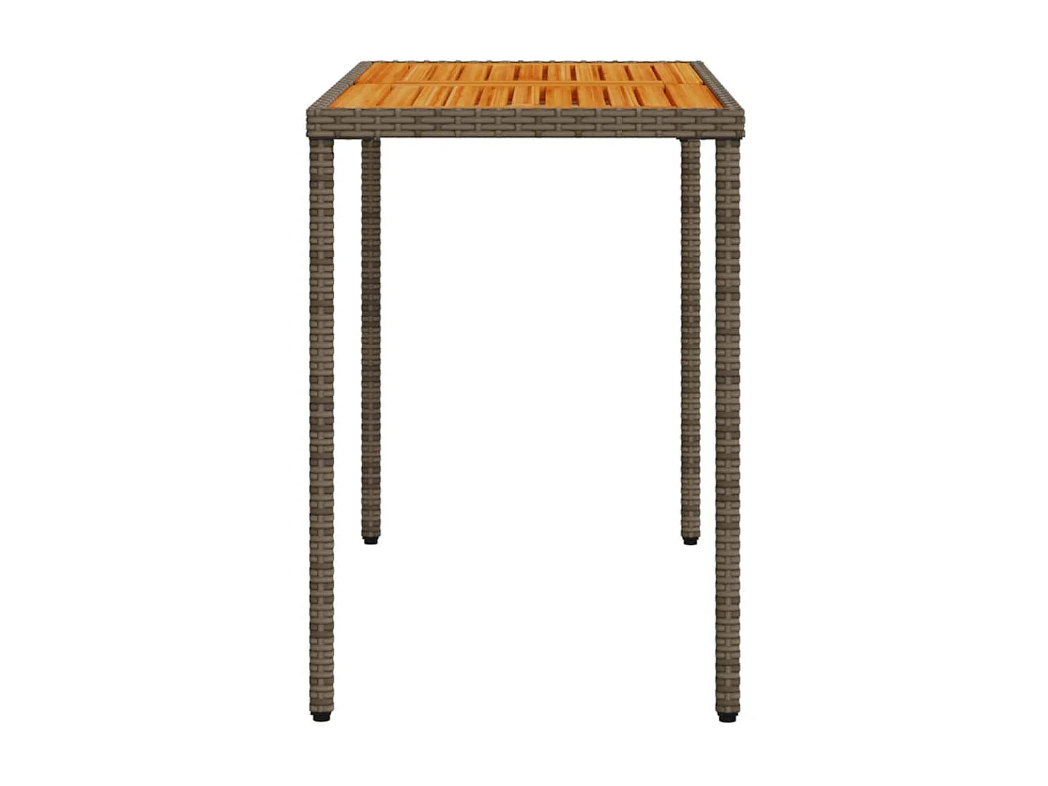 Set comedor de jardín 5 piezas con cojines ratán sintético gris