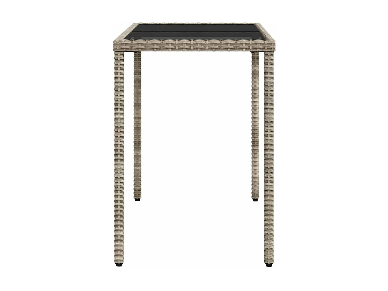 Set comedor de jardín 5 piezas cojines ratán sintético gris claro