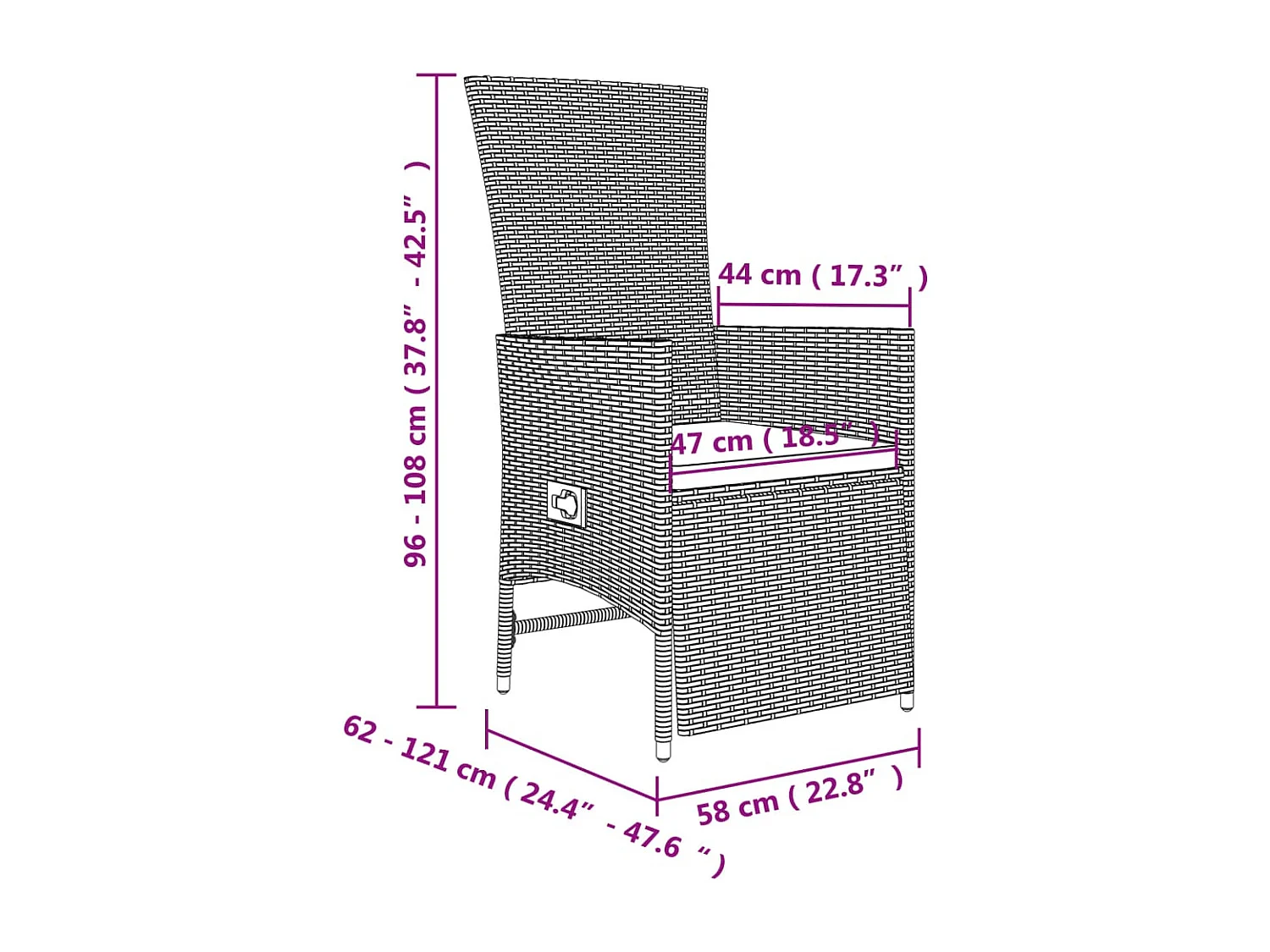 Set comedor de jardín 3 piezas con cojines ratán sintético beige