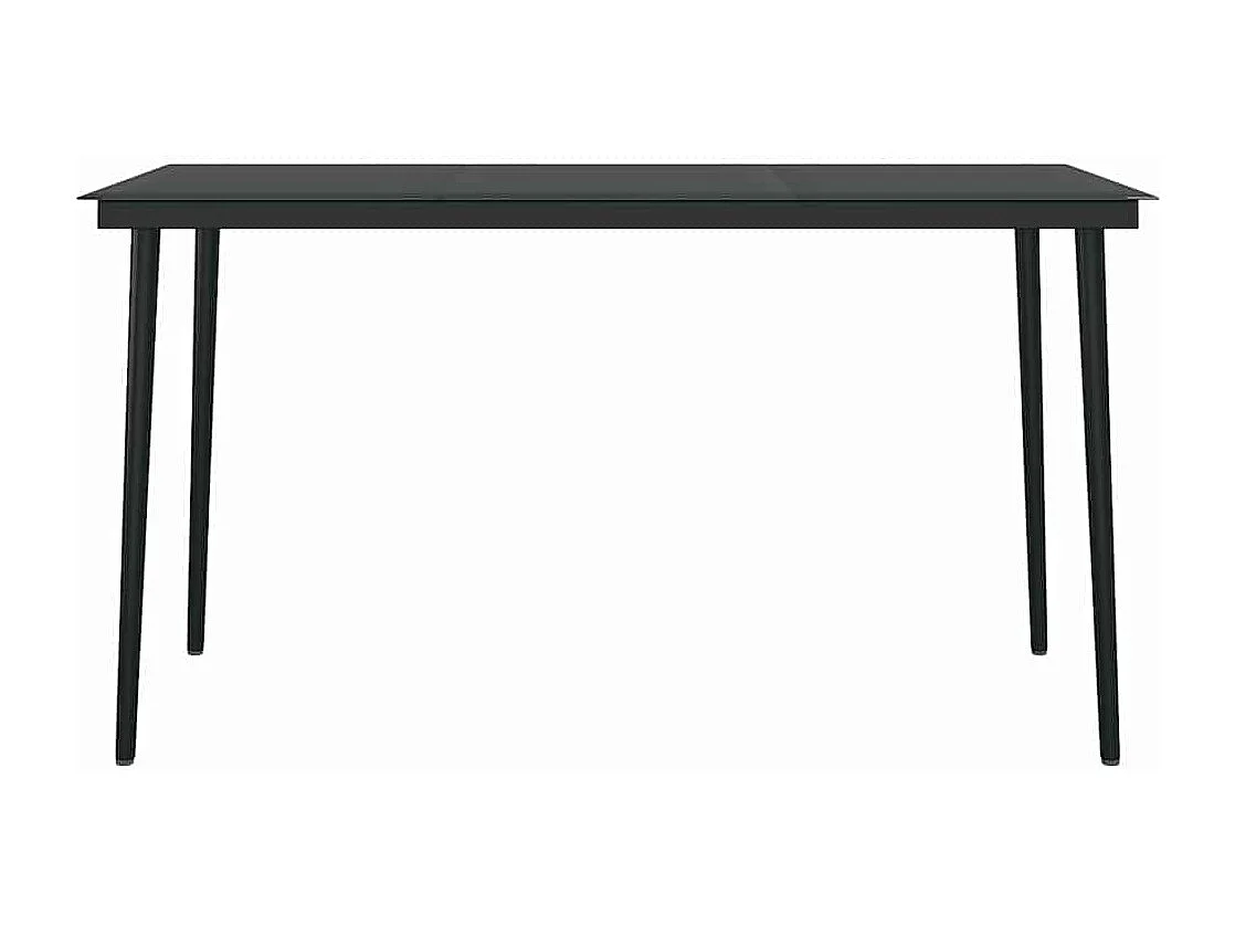 Ensemble à manger jardin coussins 5 pièces marron poly rotin verre