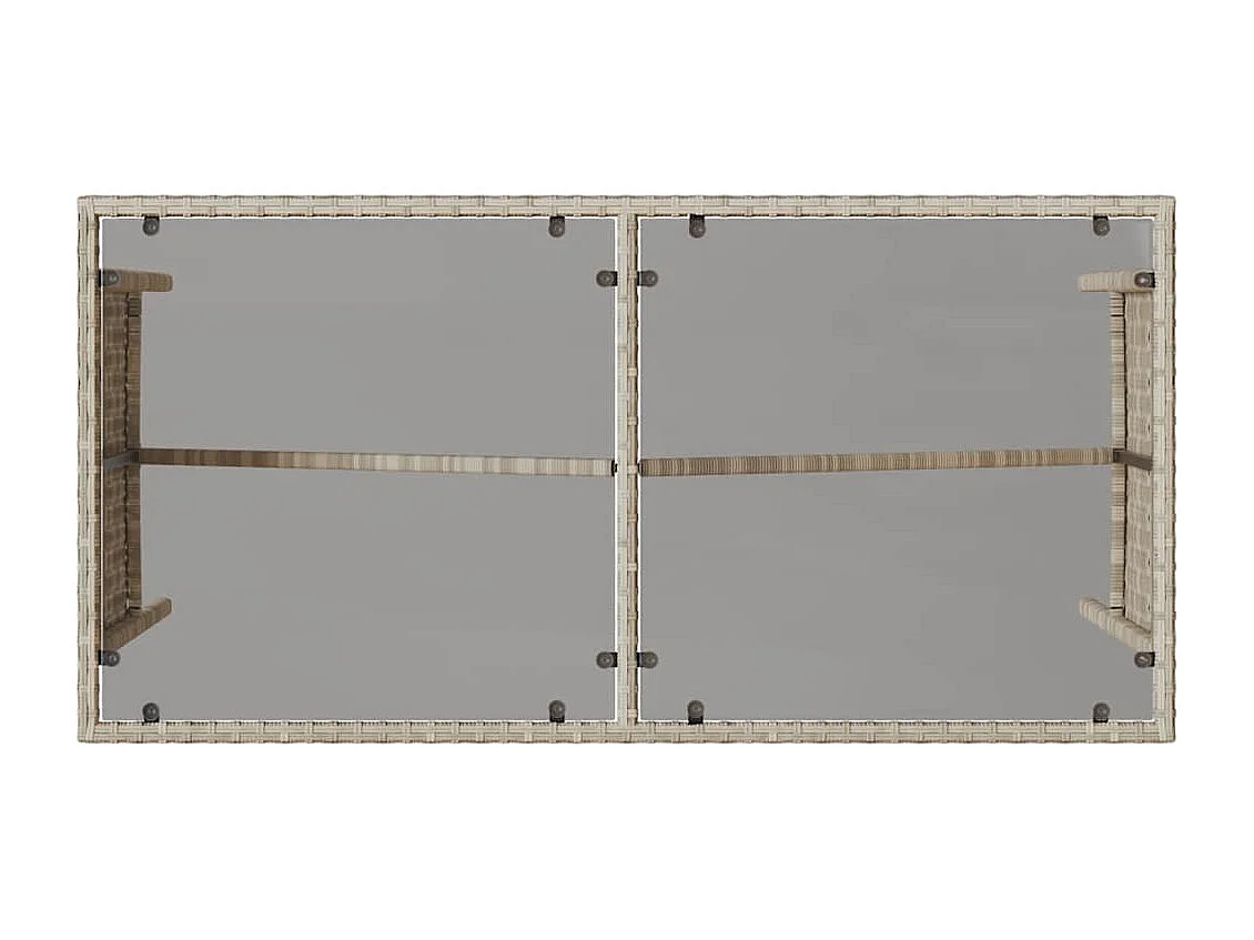 Set comedor de jardín 3 piezas cojines ratán sintético gris claro