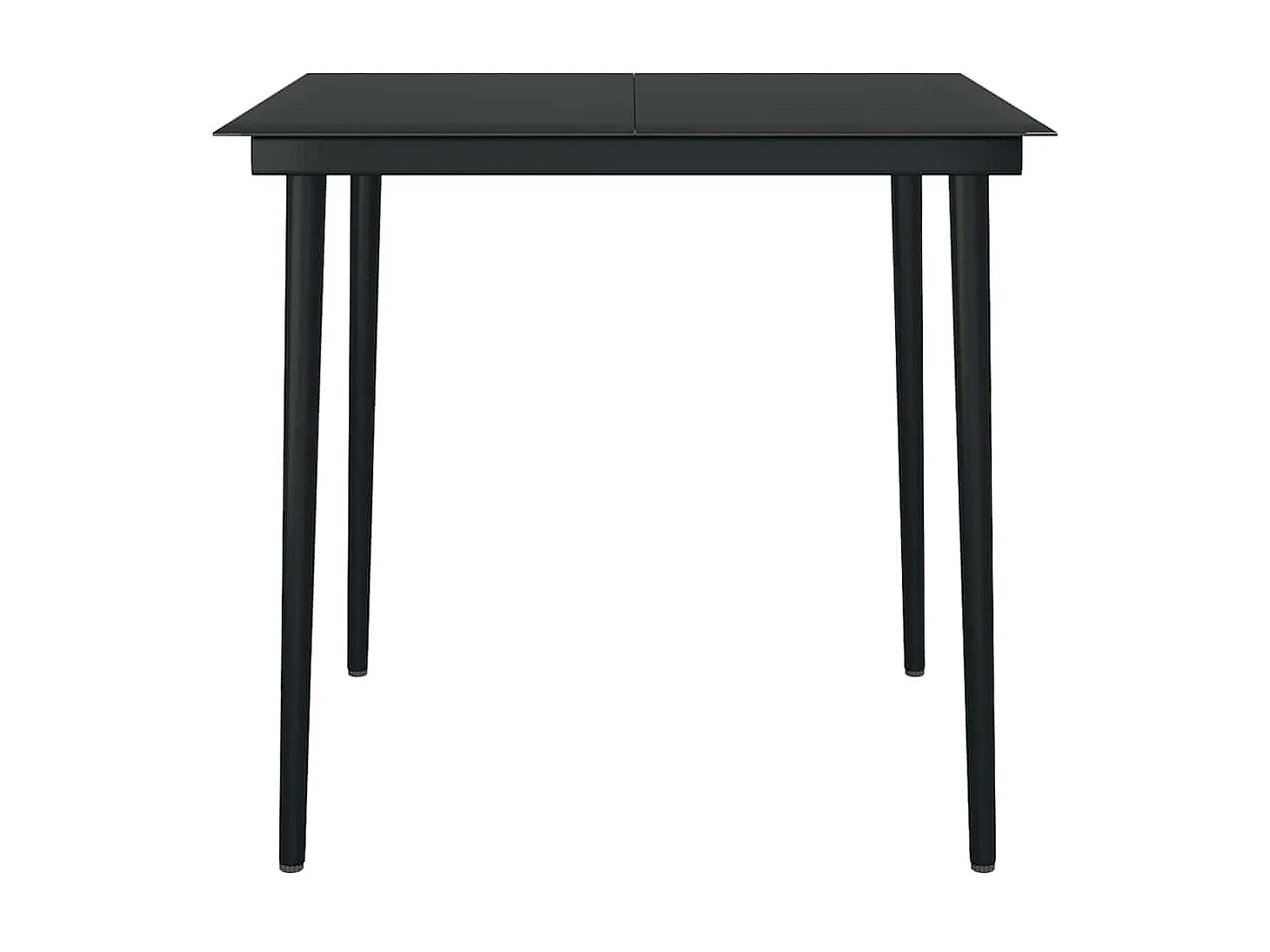 Juego de comedor jardín 3 piezas ratán sintético vidrio marrón