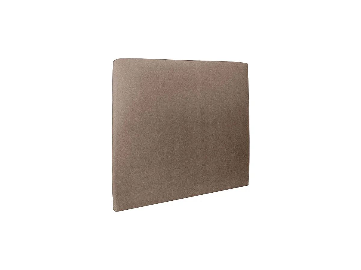 Lit coffre 160x200cm avec tête de lit tapissier Velours Taupe - Hauteur totale : 39cm