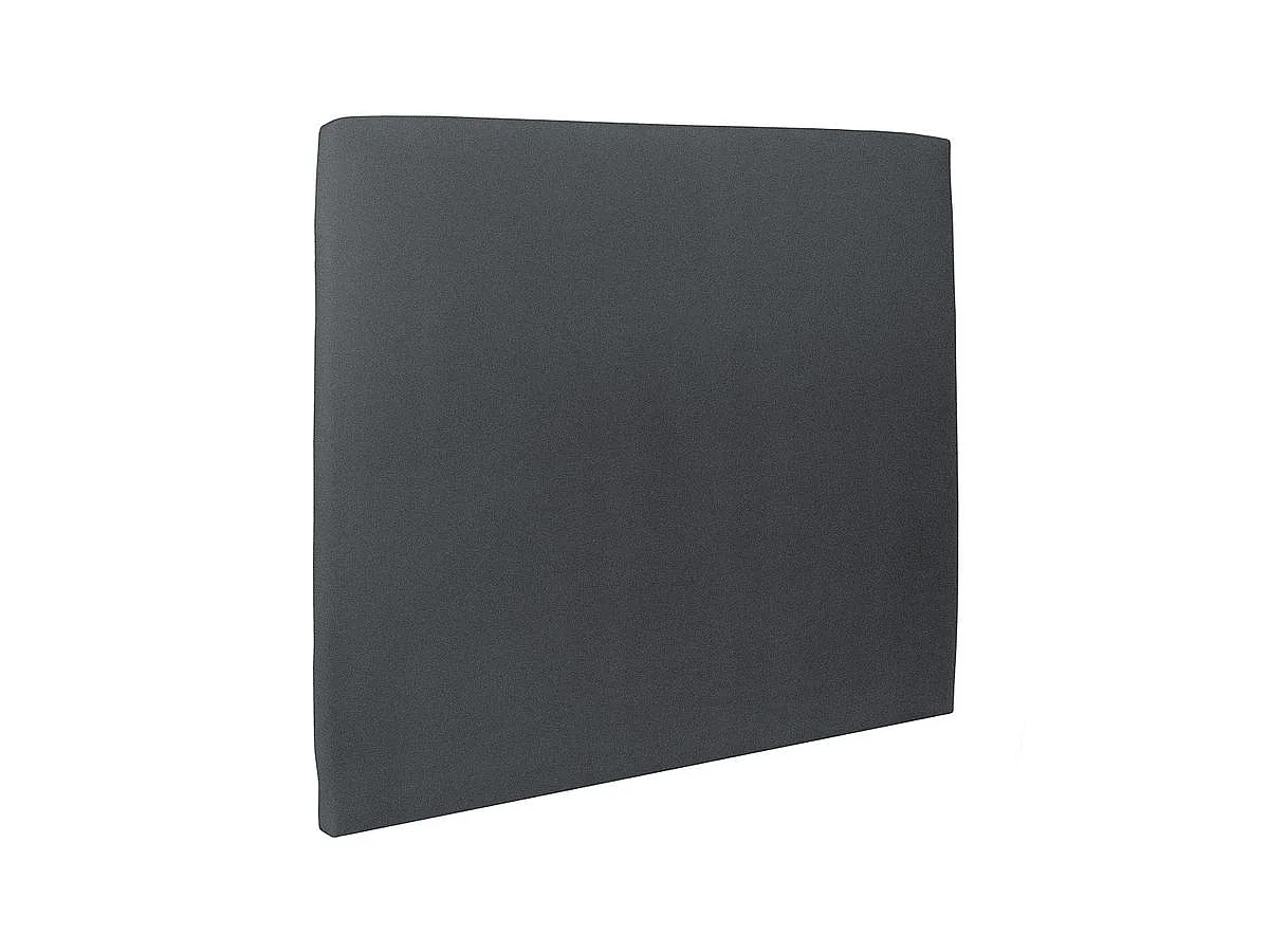 Lit coffre 160x200cm avec tête de lit tapissier Velours Gris anthracite - Hauteur totale : 39cm