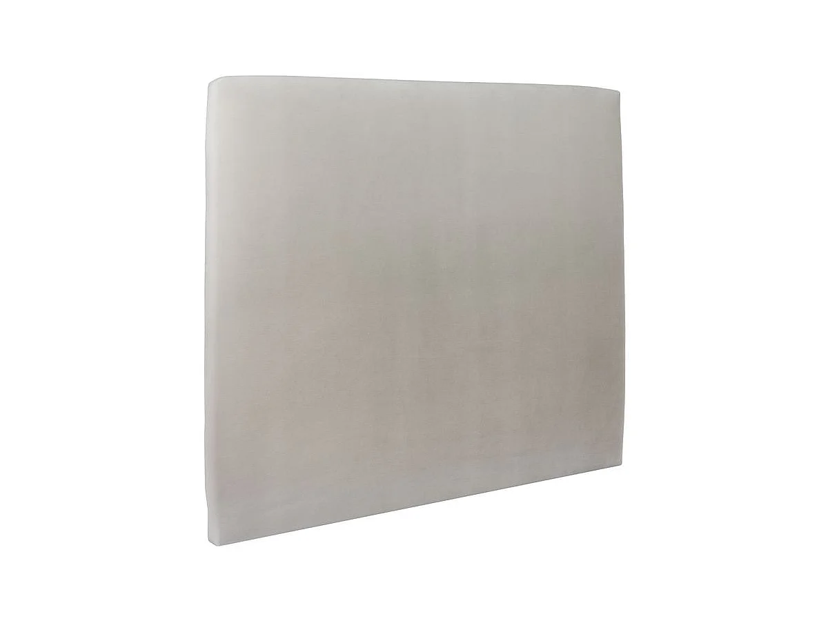 Lit coffre 160x200cm avec tête de lit tapissier Velours Gris clair - Hauteur totale : 39cm