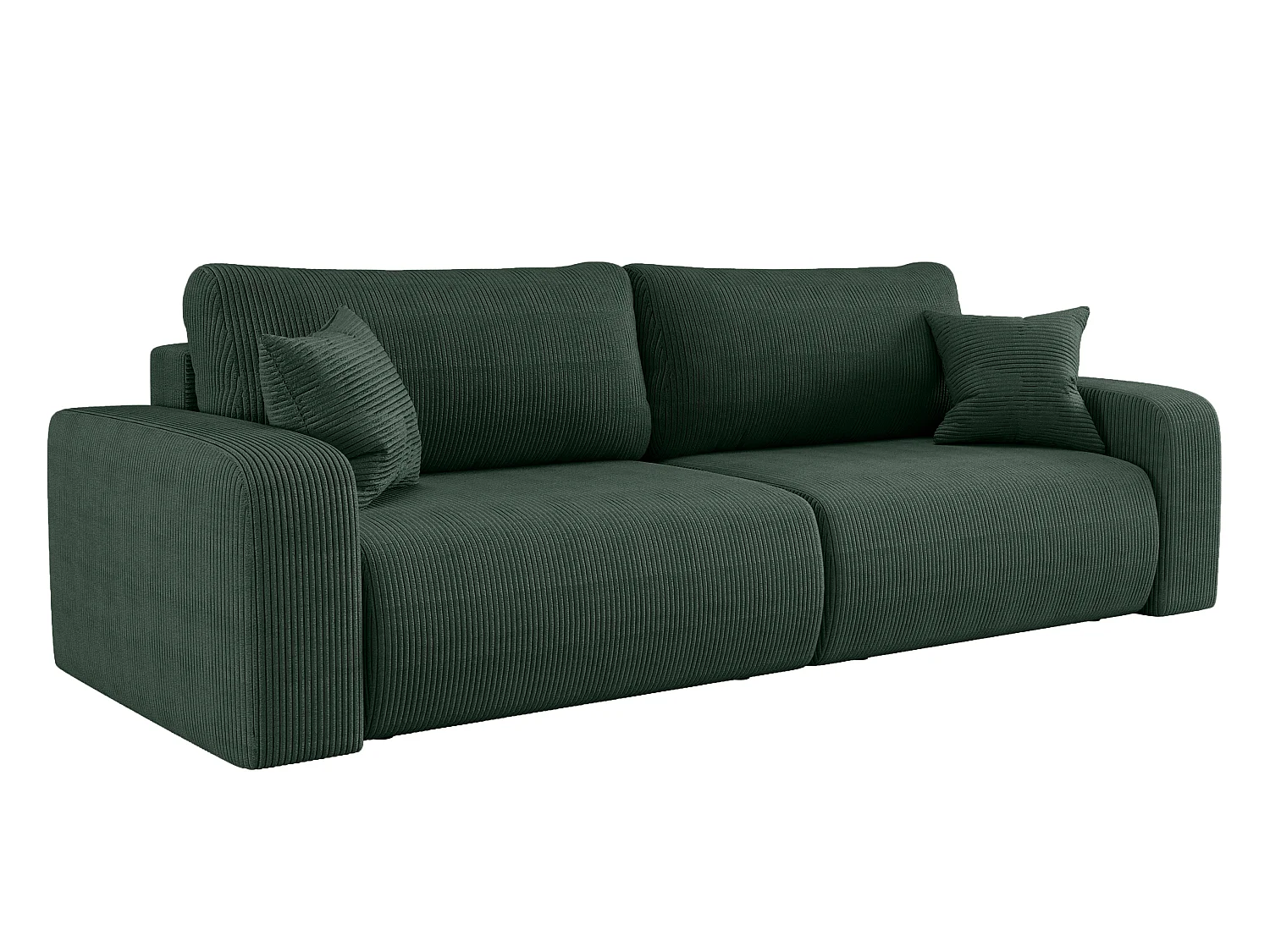 Canapé PIANIOO convertible avec coffre de rangement – Vert bouteille élégant, idéal pour le salon, confort maximal, qualité VINOTTI