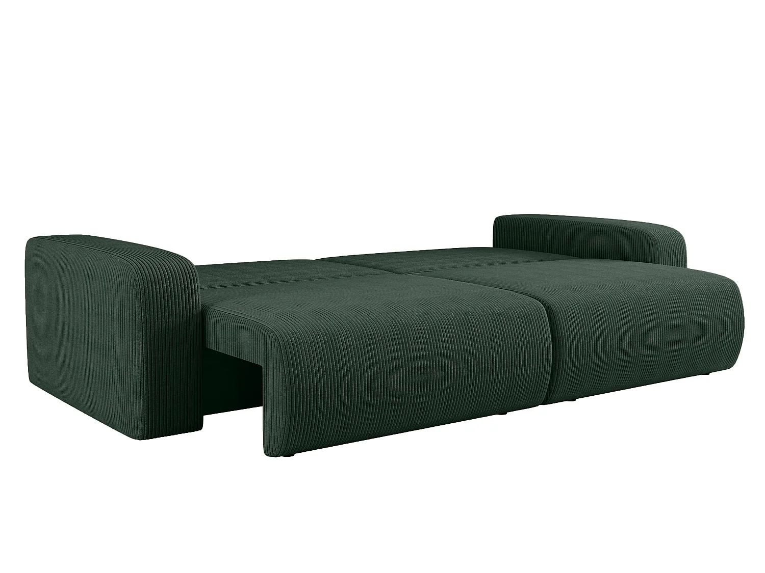 Canapé PIANIOO convertible avec coffre de rangement – Vert bouteille élégant, idéal pour le salon, confort maximal, qualité VINOTTI