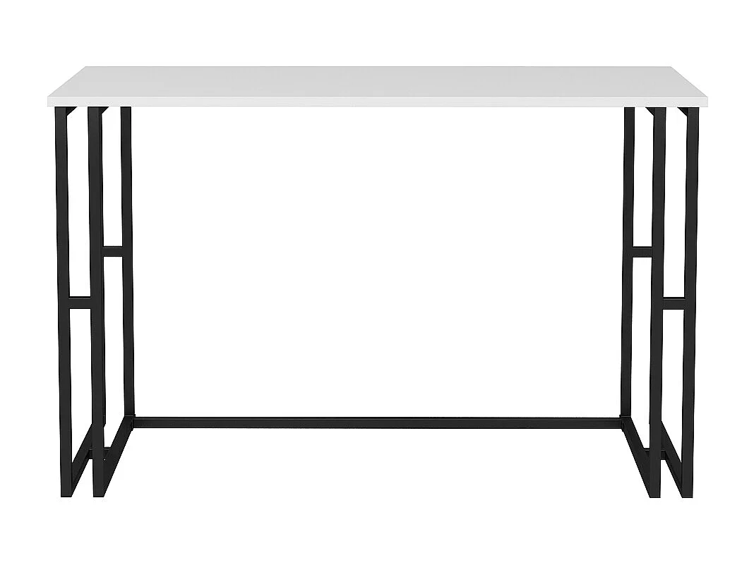 Bureau Kane avec le cadre et pieds en métal 120 x 60 x 75 cm (Blanc et Noir)