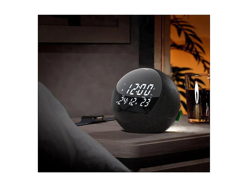 Radio réveil Tuner FM PLL / 20 présélections - 5 sons de la nature + br MUSE - M197BT