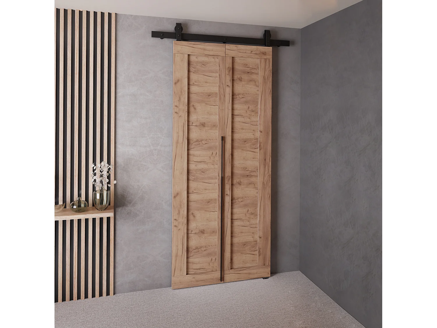 Portes coulissantes QUDIO M1 chêne craft doré 70