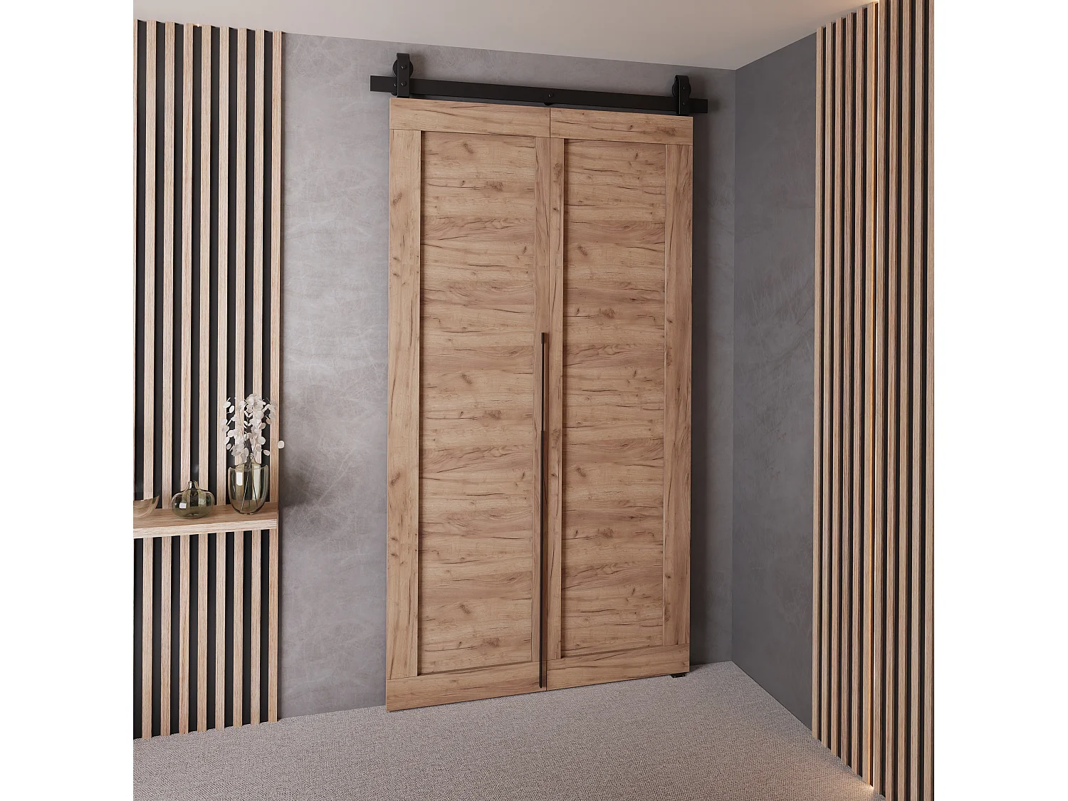 Portes coulissantes QUDIO M1 chêne craft doré 90