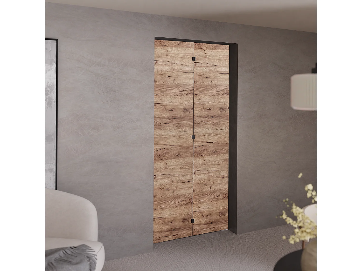 Portes coulissantes QUDIO M1 chêne craft doré 90