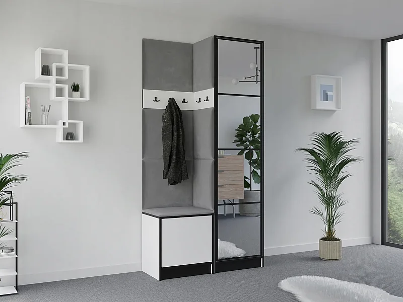 Garderoba EDEN 11 Biały + Szary