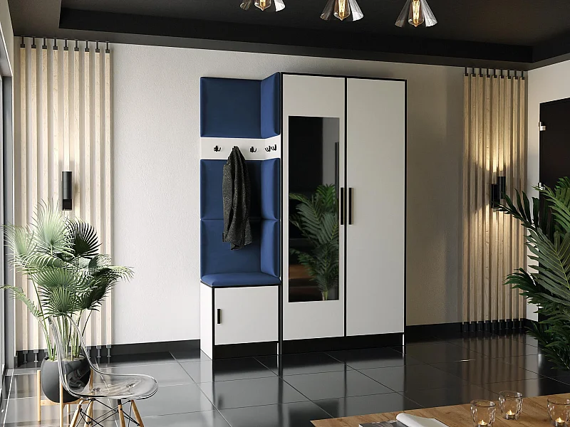 Garderobe ROJ 13 Weiß + Blau