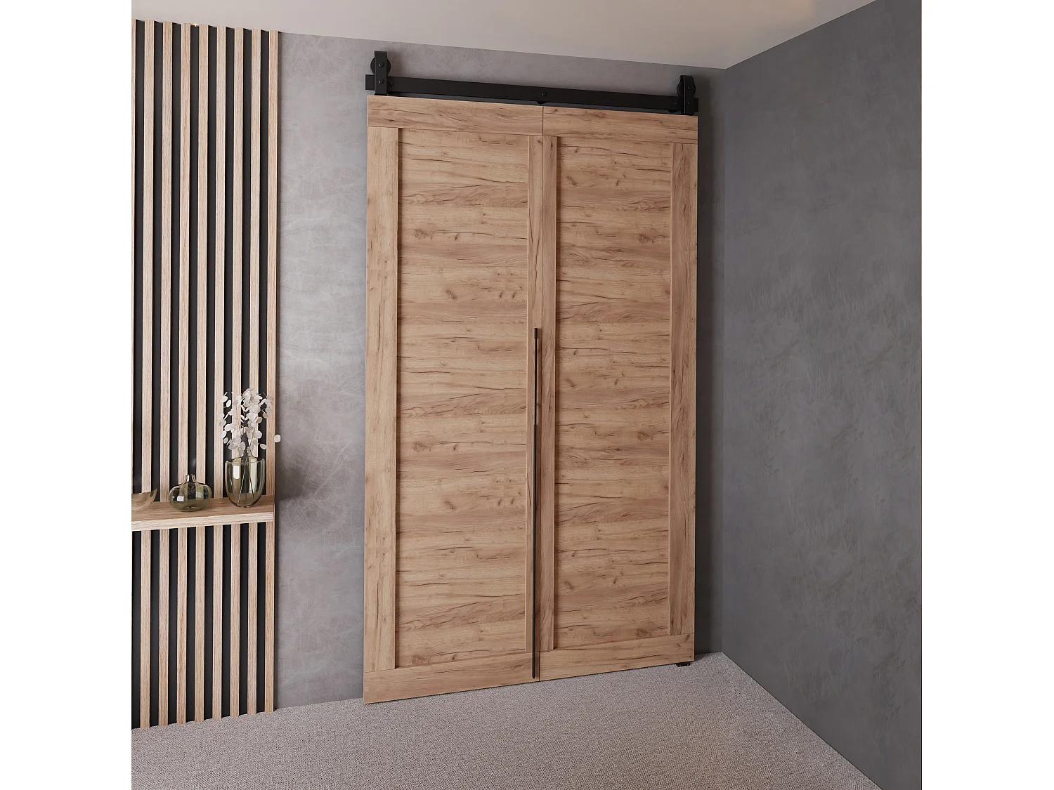 Portes coulissantes QUDIO M1 chêne craft doré 100