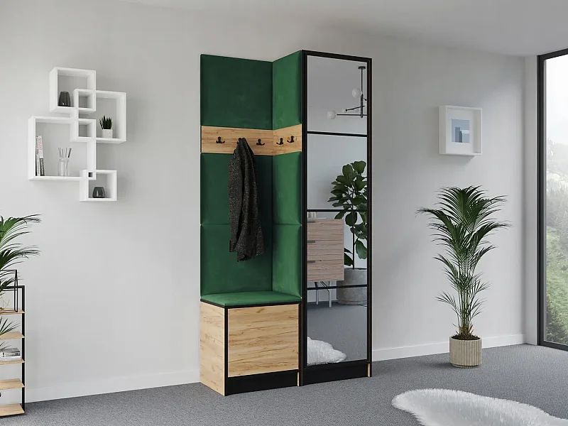 Garderobe EDEN 11 – Weiß + Grün