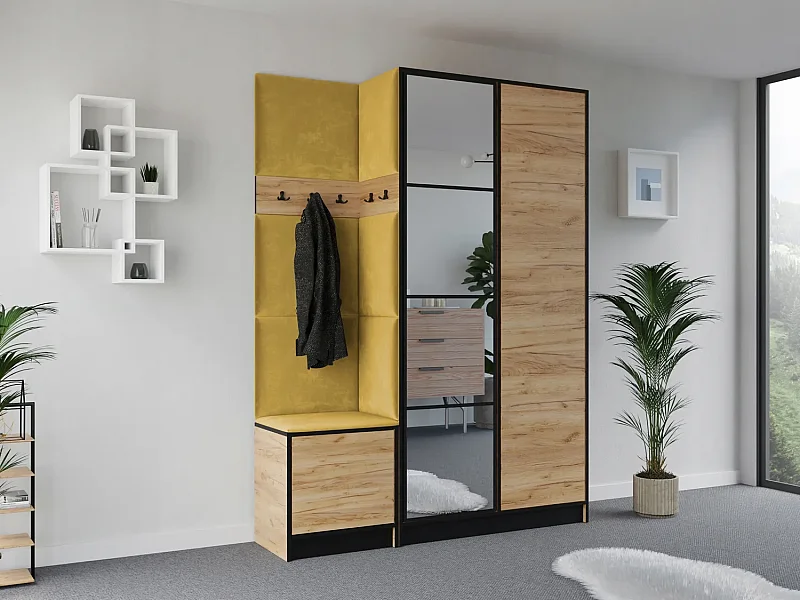 Garderobe EDEN 13 – Eiche Craft Gold + Gelb