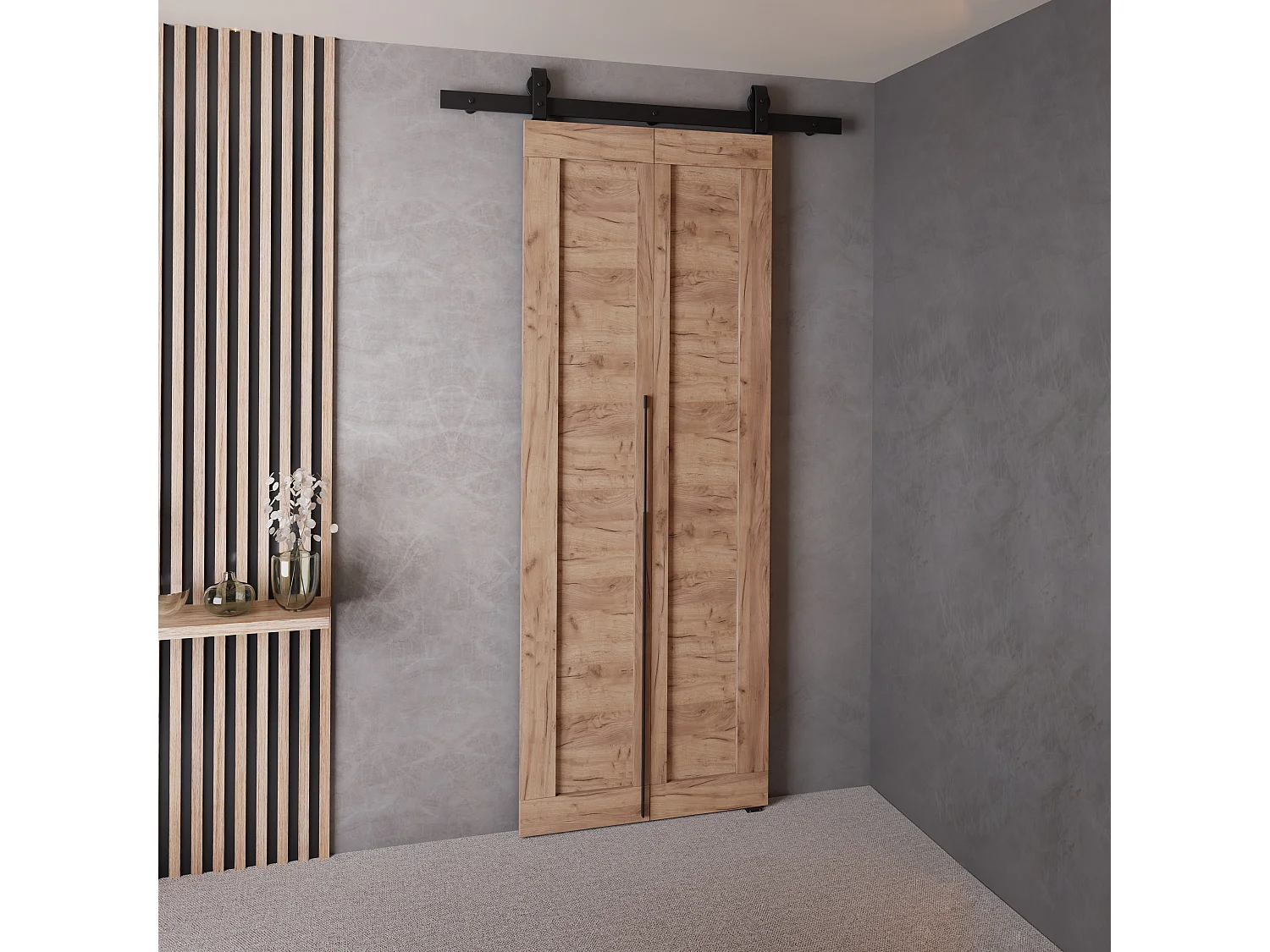 Portes coulissantes QUDIO M1 chêne craft doré 60