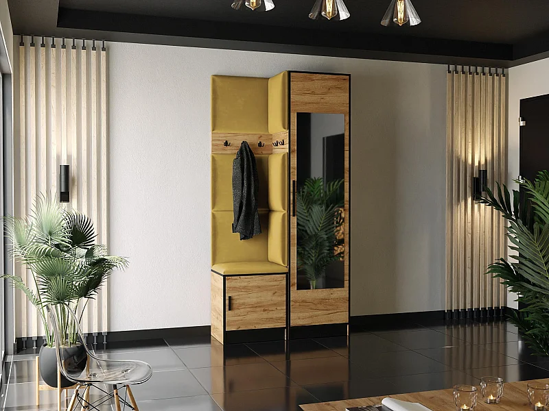 Garderobe ROJ 11 Eiche Craft Gold + Gelb